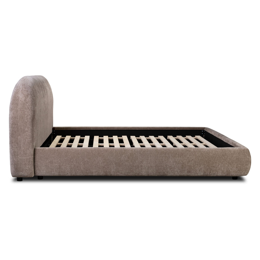 W&F Collection | Genoa Bed (Taupe Brown, King)