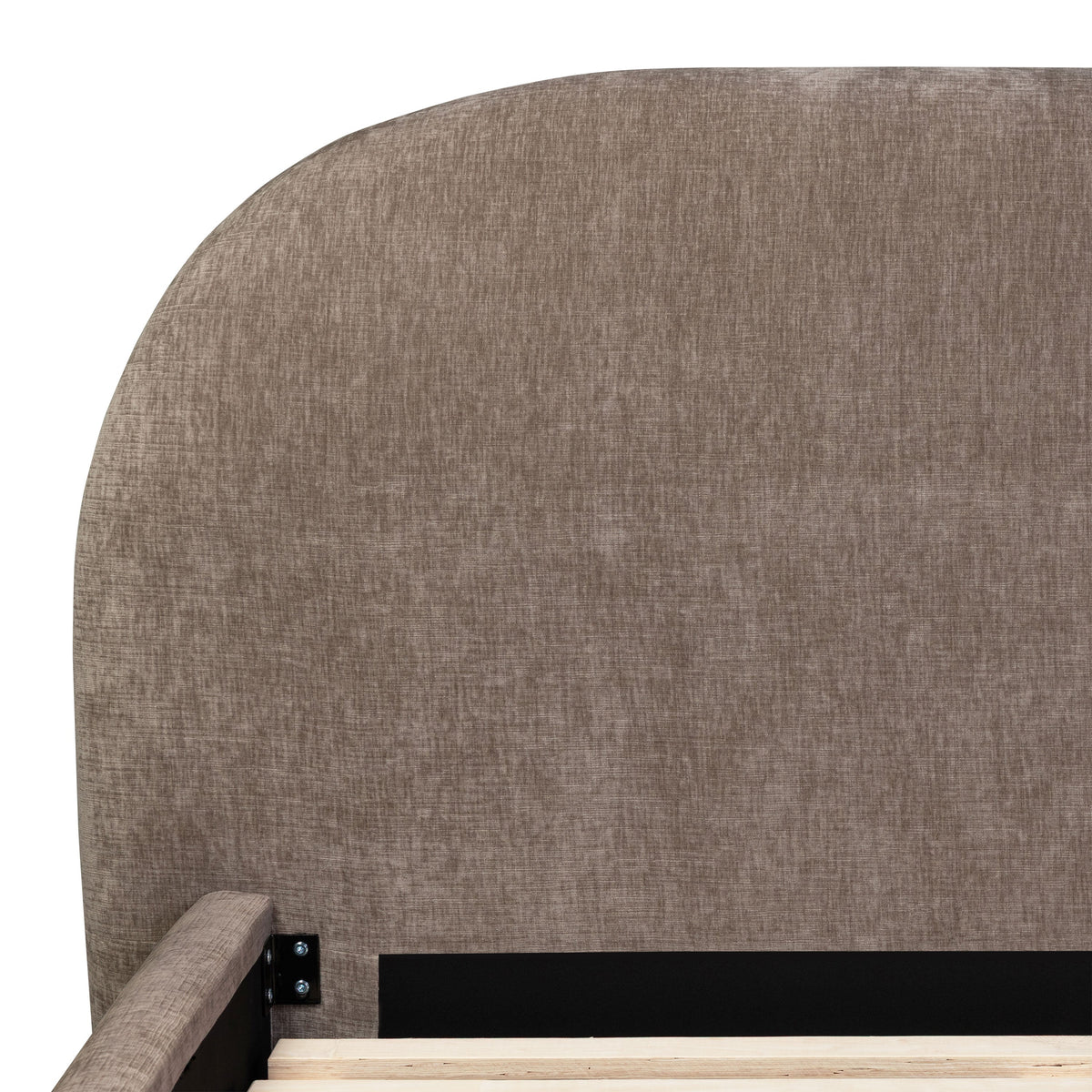 W&F Collection | Genoa Bed (Taupe Brown, King)
