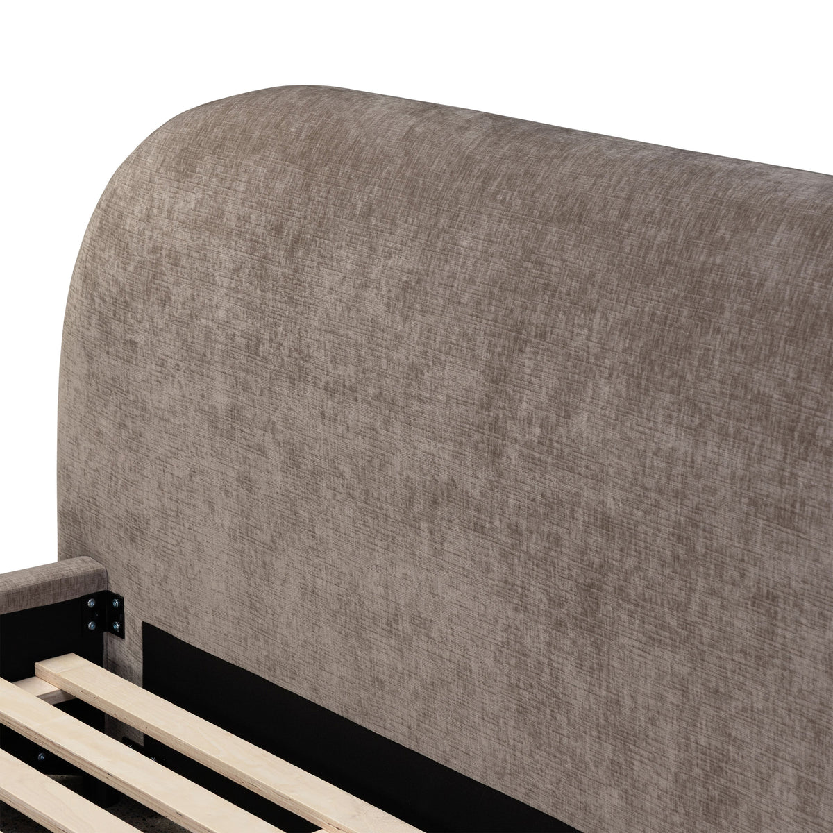 W&F Collection | Genoa Bed (Taupe Brown, King)