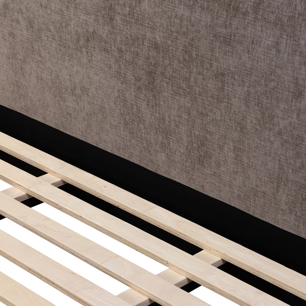 W&F Collection | Genoa Bed (Taupe Brown, King)