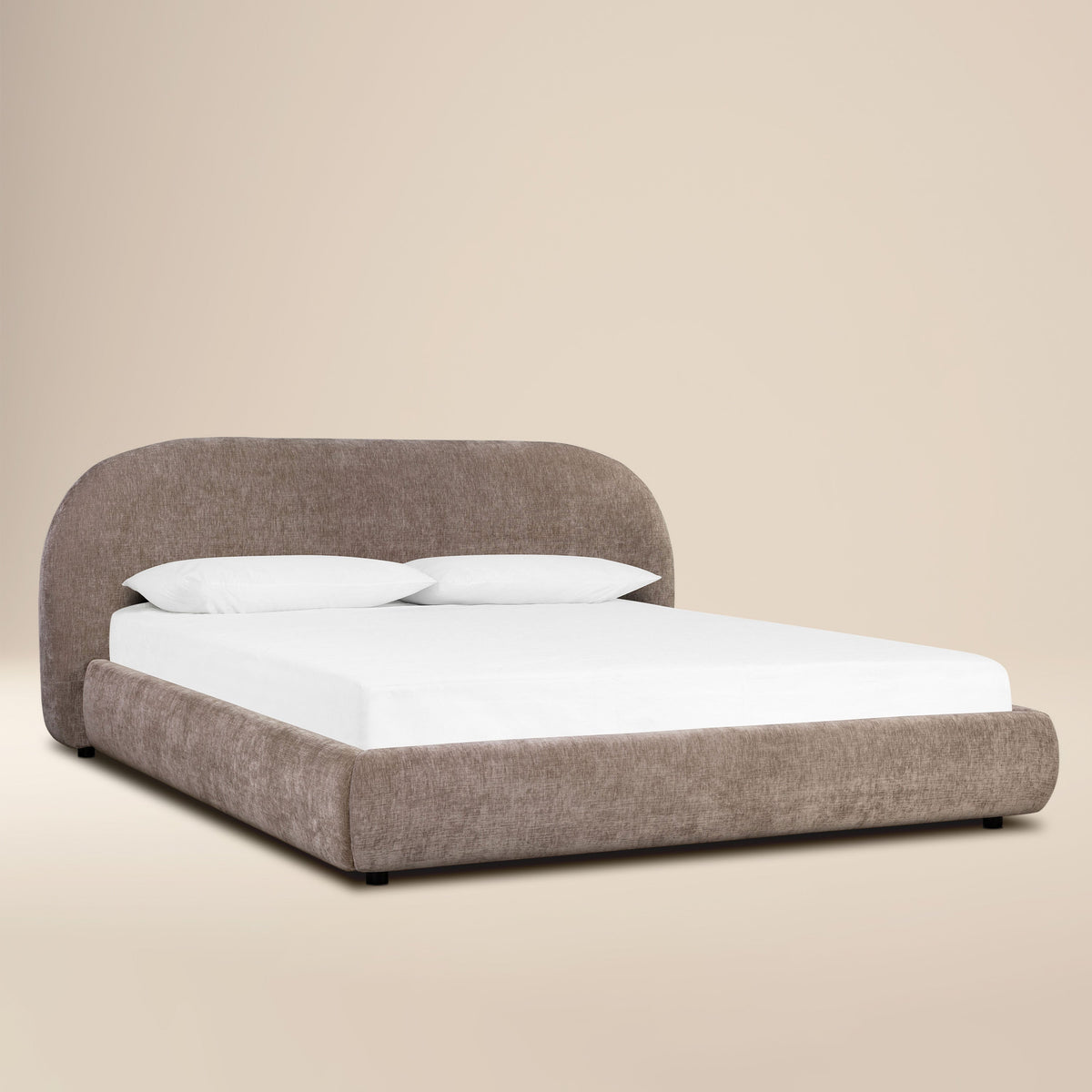 W&F Collection | Genoa Bed (Taupe Brown, King)