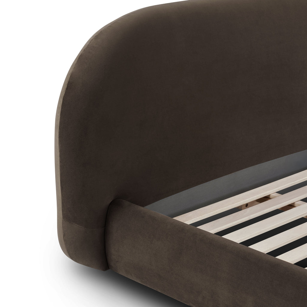 W&F Collection | Genoa Bed (Shadow Brown, King)