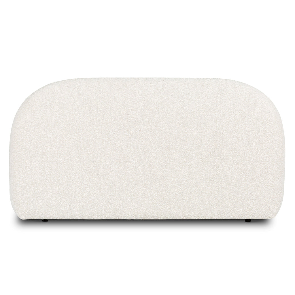 W&F Collection | Genoa Bed (Crema White Boucle, Queen)