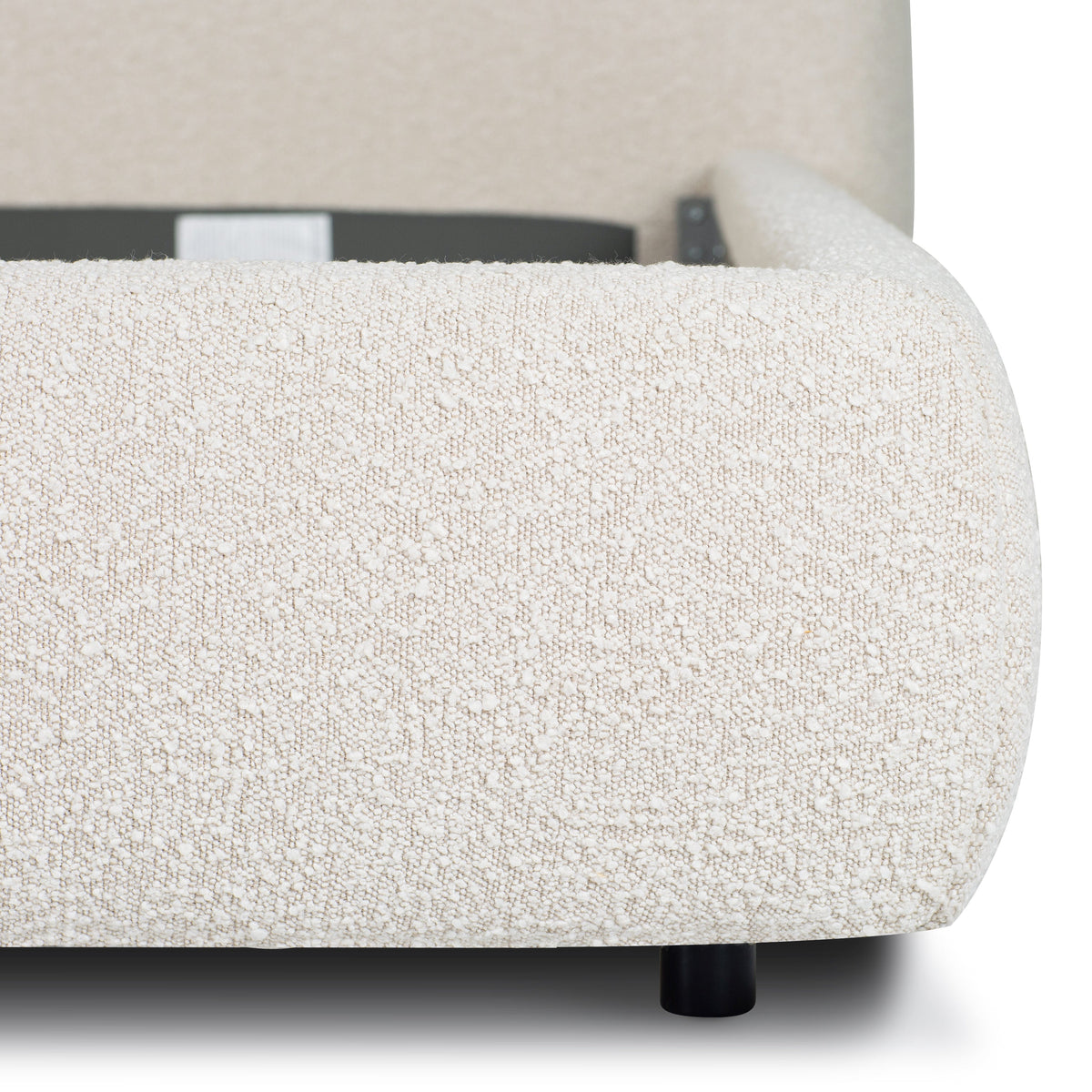 W&F Collection | Genoa Bed (Crema White Boucle, Queen)