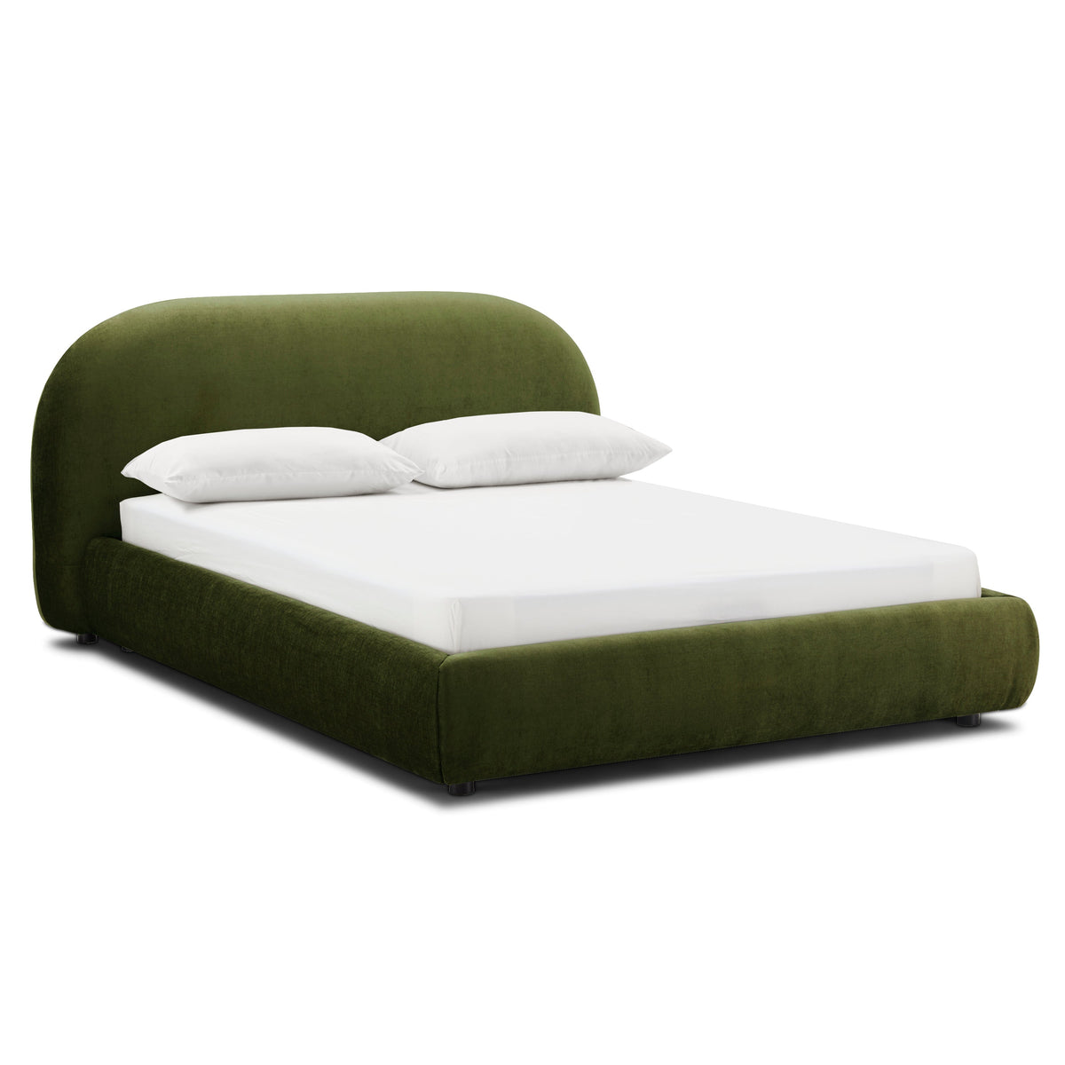 W&F Collection | Genoa Bed (Distressed Green, Queen)