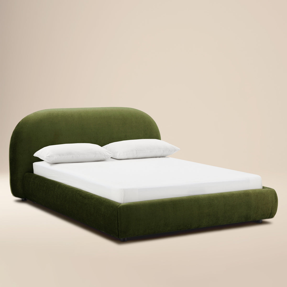 W&F Collection | Genoa Bed (Distressed Green, Queen)