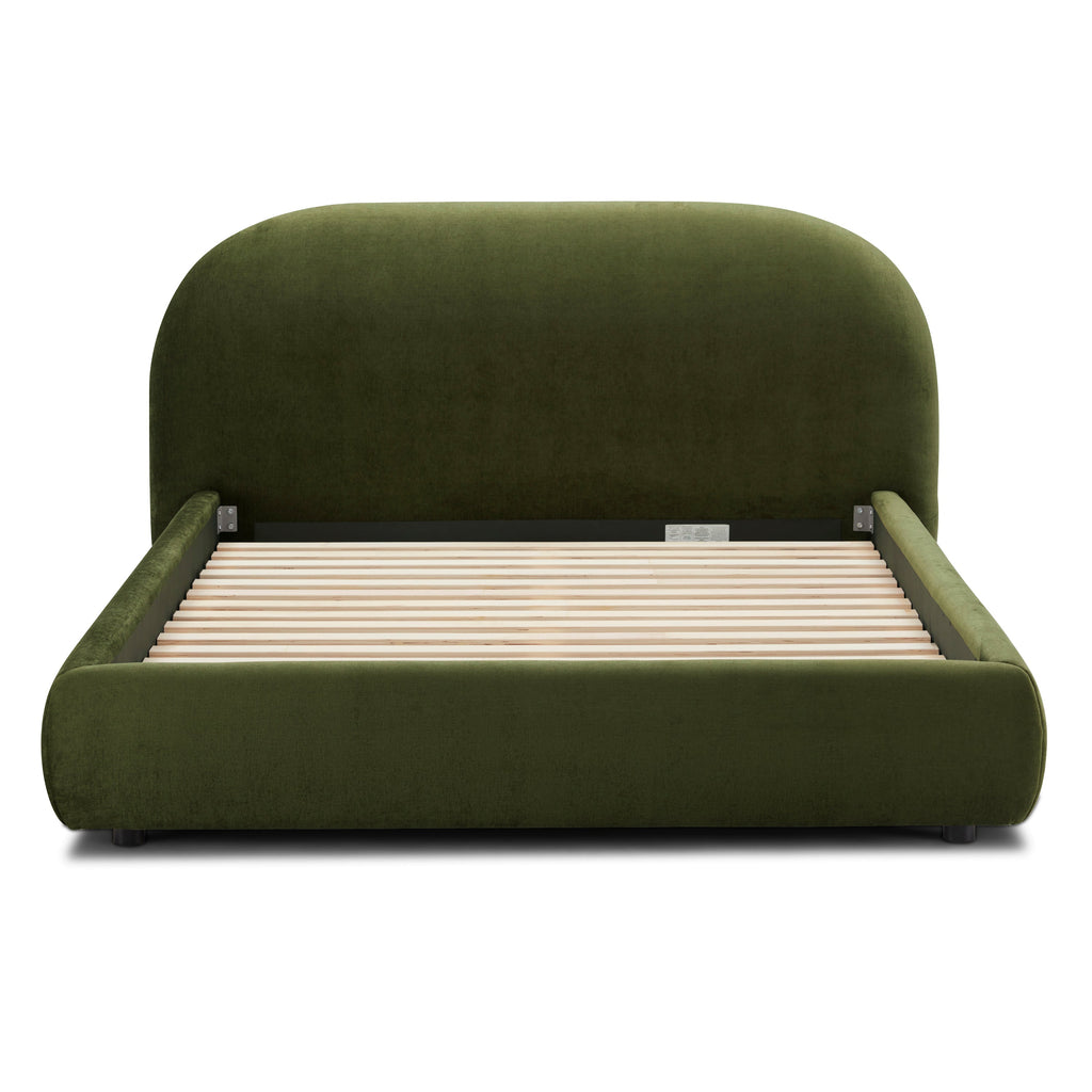 W&F Collection | Genoa Bed (Distressed Green, Queen)