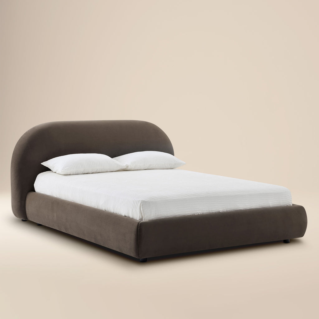 W&F Collection | Genoa Bed (Shadow Brown, Queen)