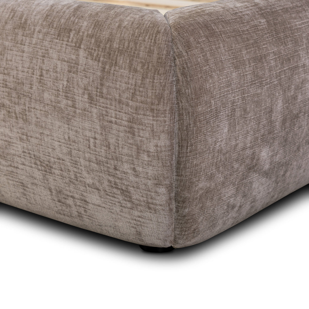 W&F Collection | Genoa Bed (Taupe Brown, Queen)