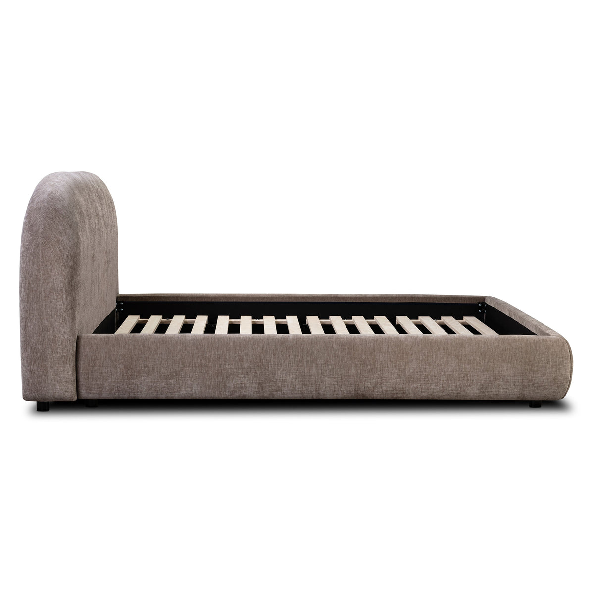W&F Collection | Genoa Bed (Taupe Brown, Queen)