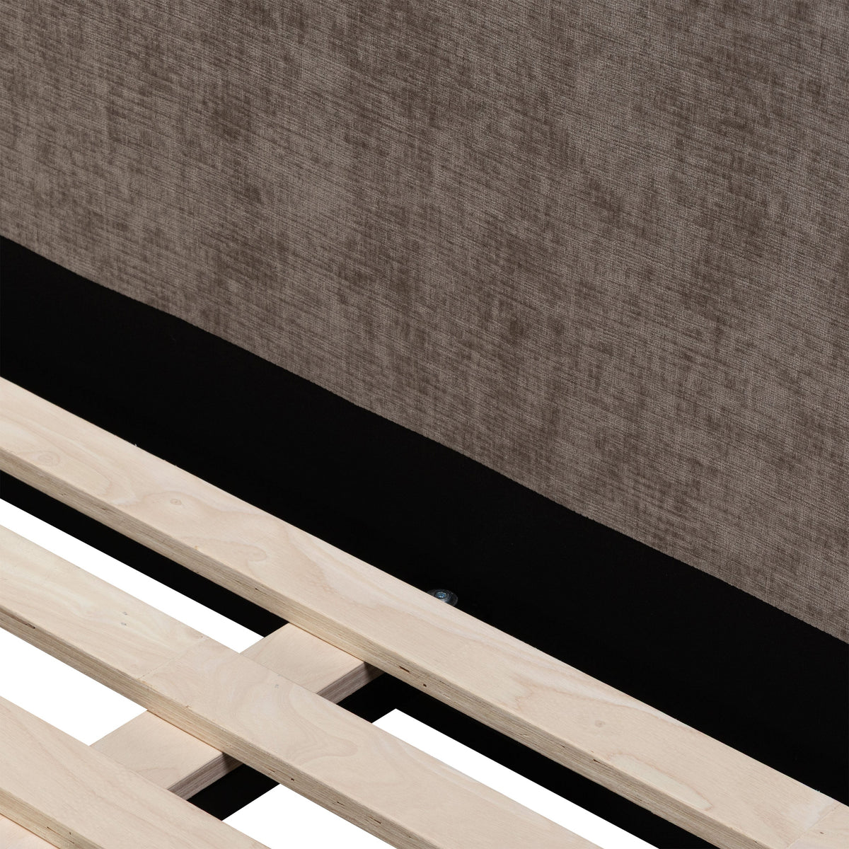 W&F Collection | Genoa Bed (Taupe Brown, Queen)