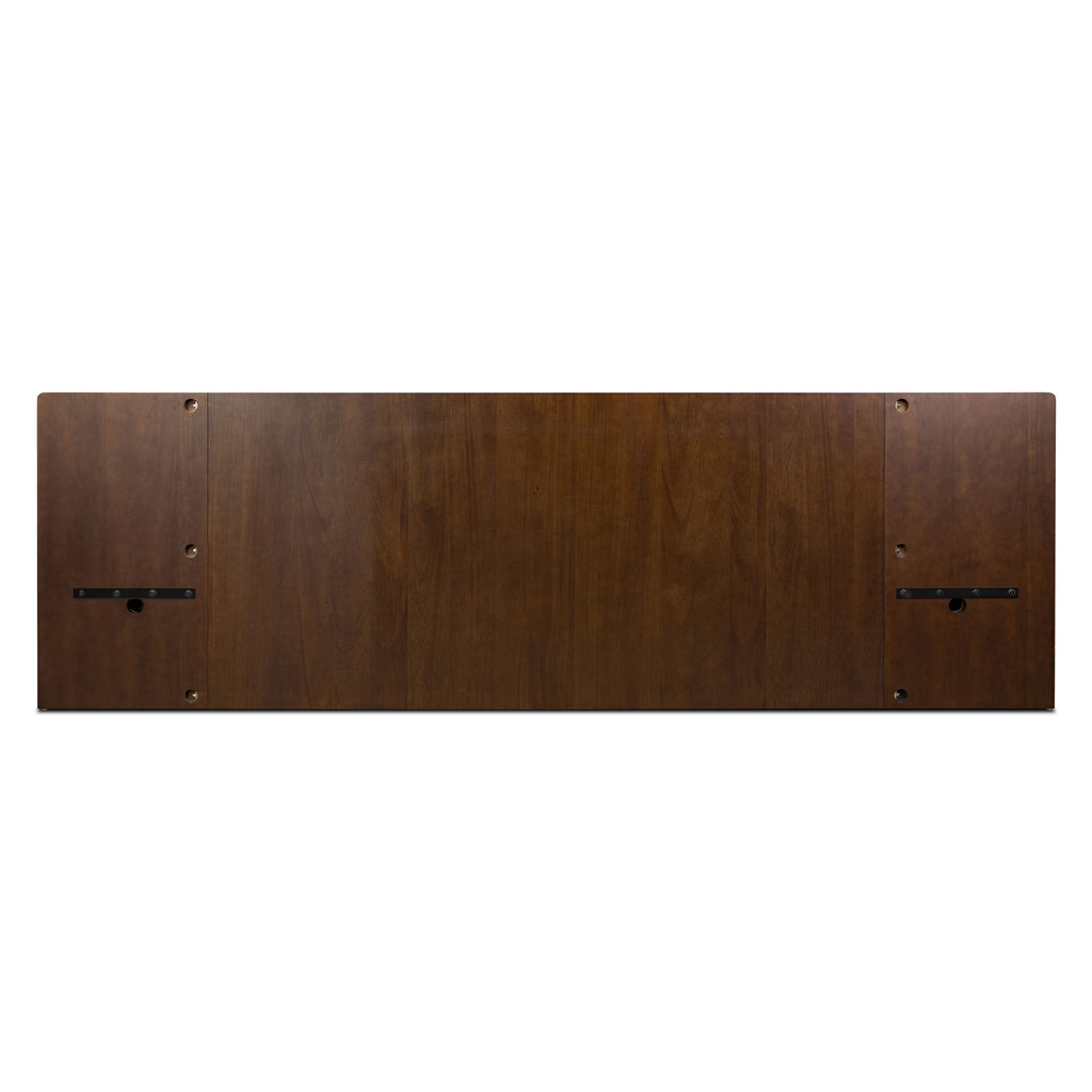 W&F Collection | Amalfi Low Profile Bed with Nightstands (Walnut, King)