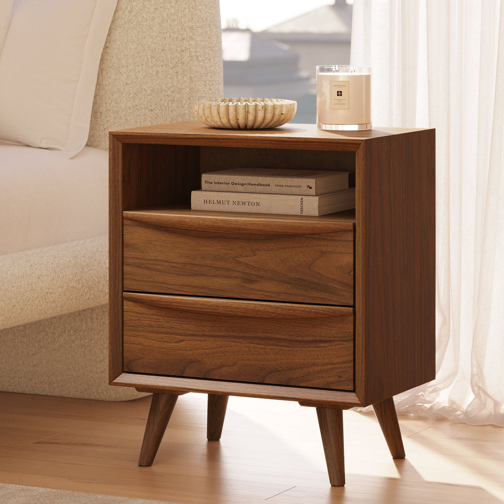 W&F Collection | Cura Nightstand (Walnut)