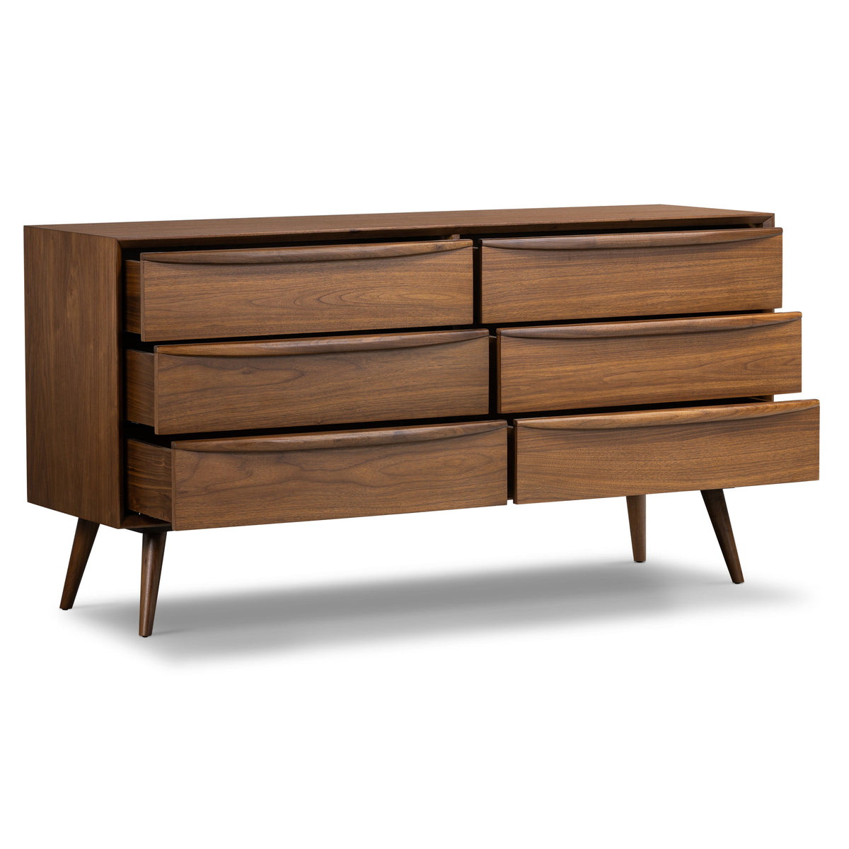 W&F Collection | Cura 6 Drawer Dresser (Walnut)