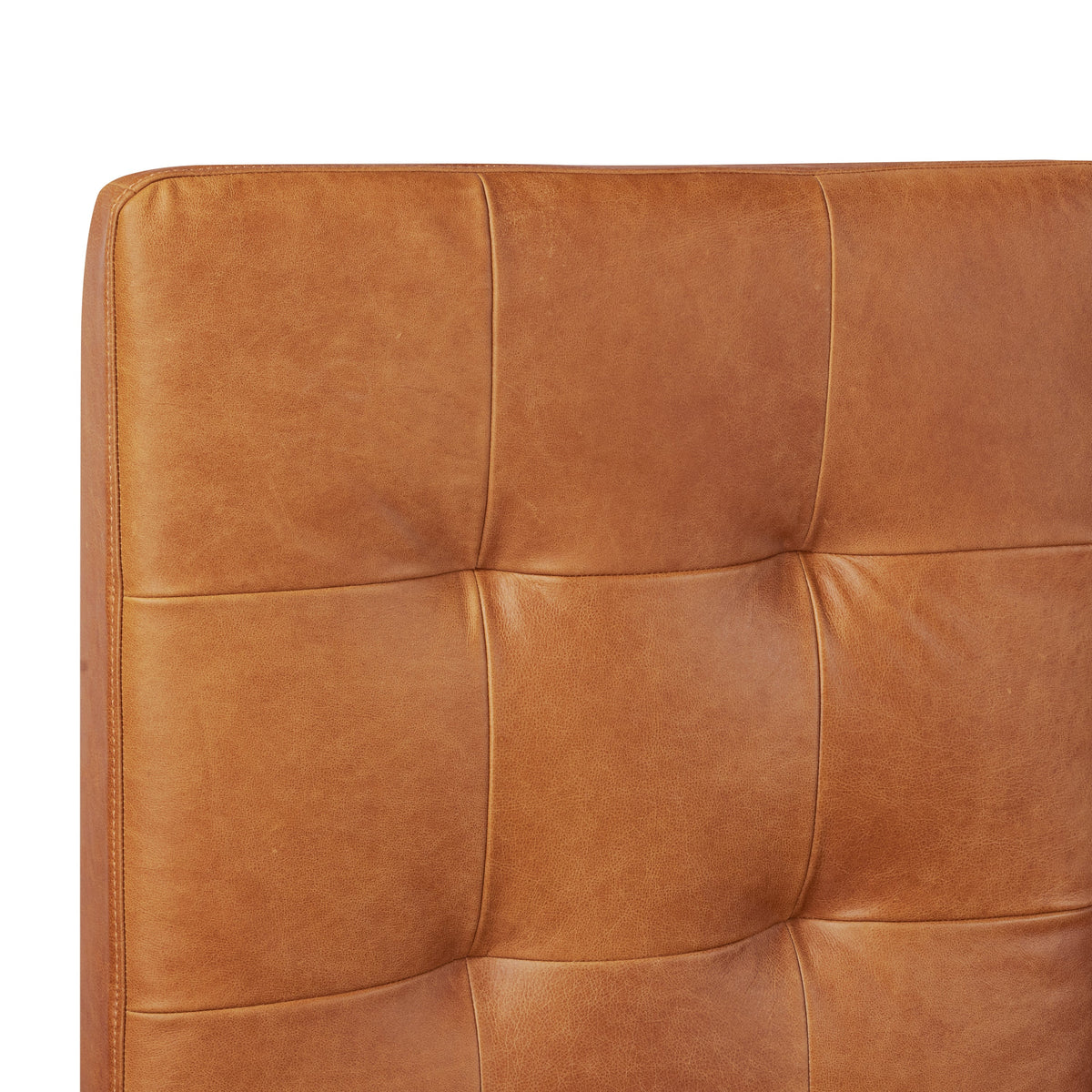 W&F Collection | Napa Leather Bed Headboard (Saddle Tan, King)