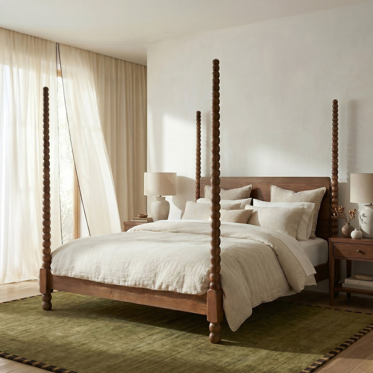 W&F Collection | Aberdeen Bed (Walnut, King)