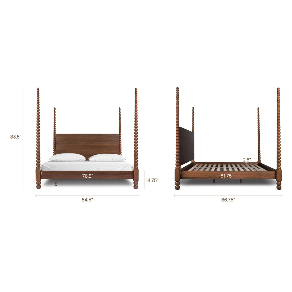 W&F Collection | Aberdeen Bed (Walnut, King)