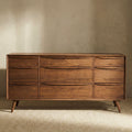 W&F Collection | Cura 9 Drawer Dresser (Walnut)