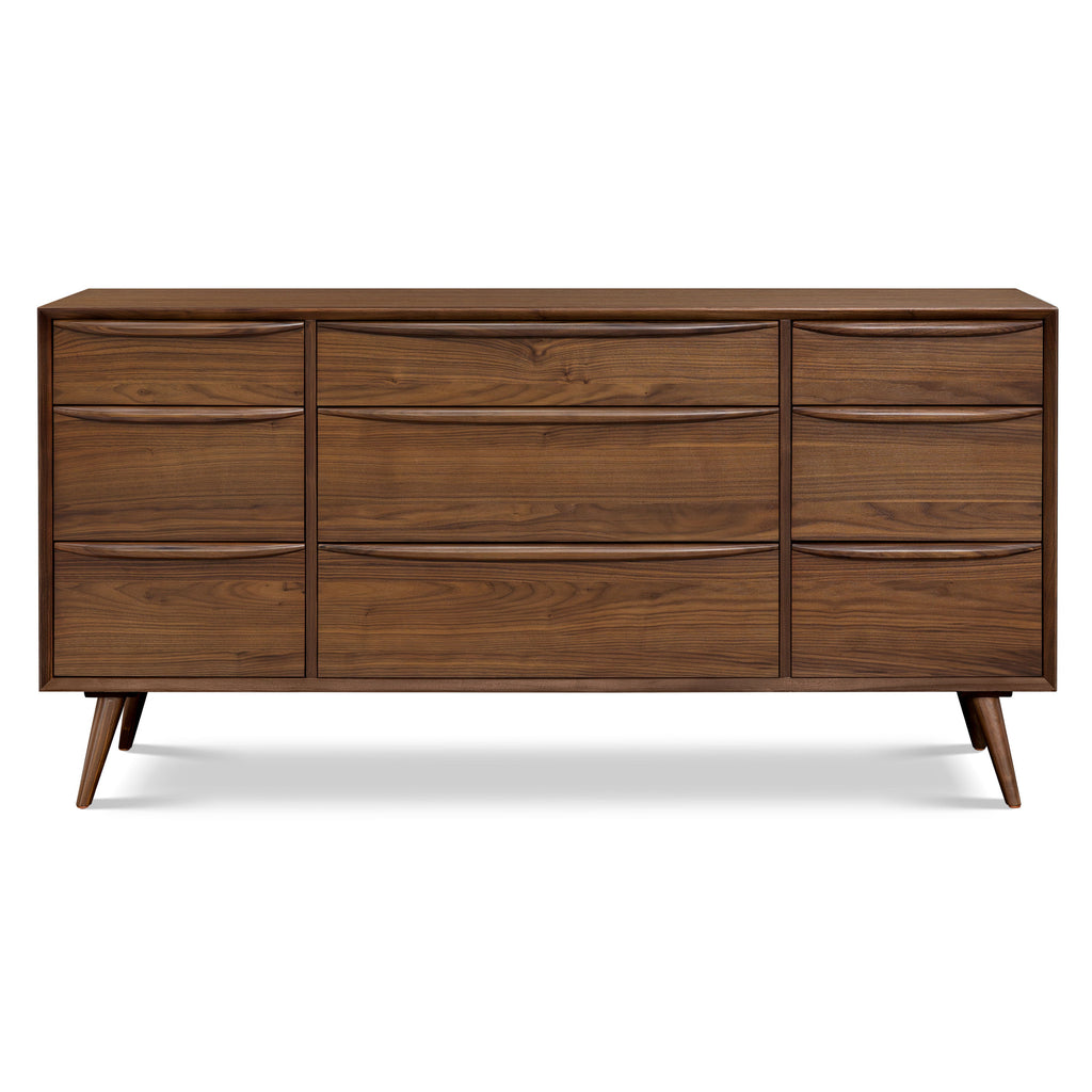 W&F Collection | Cura 9 Drawer Dresser (Walnut)