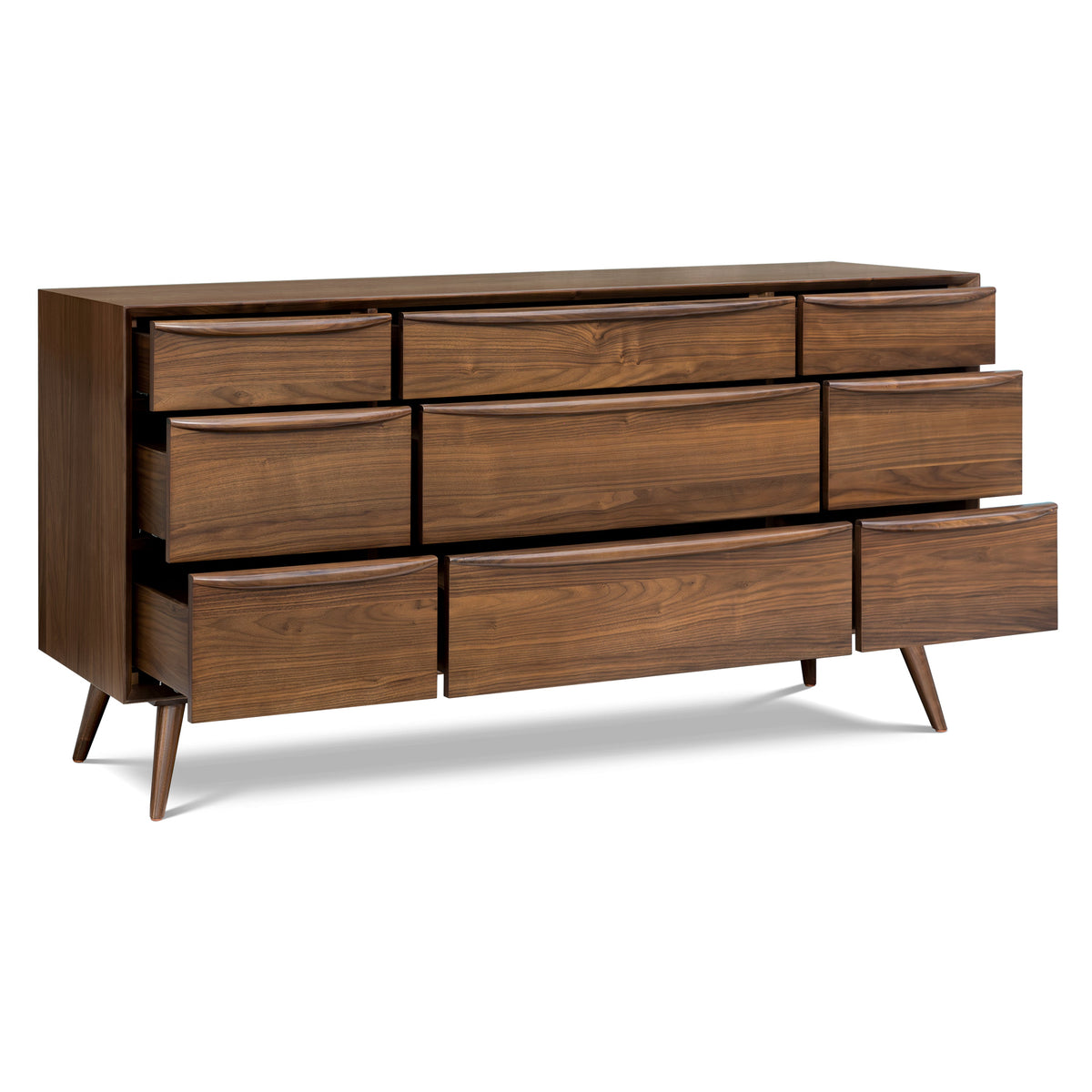 W&F Collection | Cura 9 Drawer Dresser (Walnut)