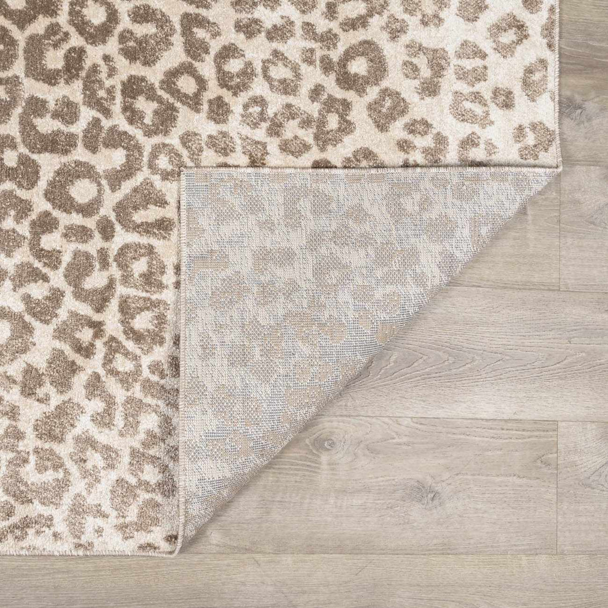 W&F Collection | Tan Bonhill Leopard Print Area Rug