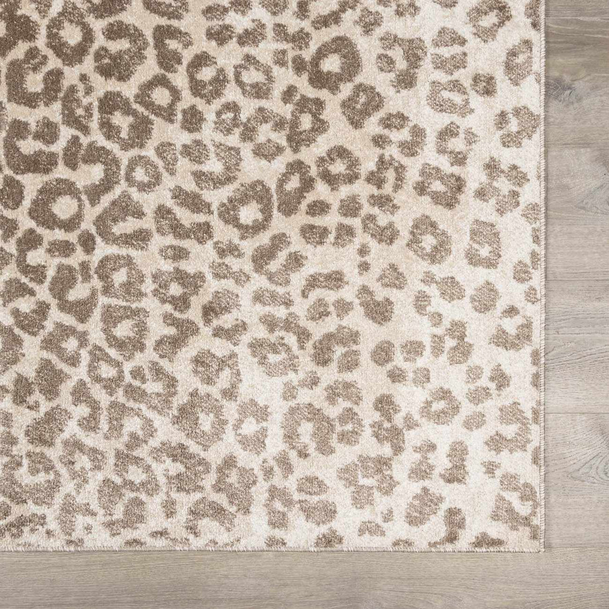 W&F Collection | Tan Bonhill Leopard Print Area Rug