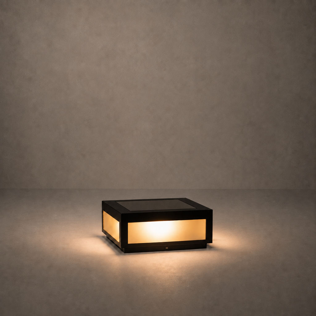 W&F Collection | Cube Solar Outdoor Post Light