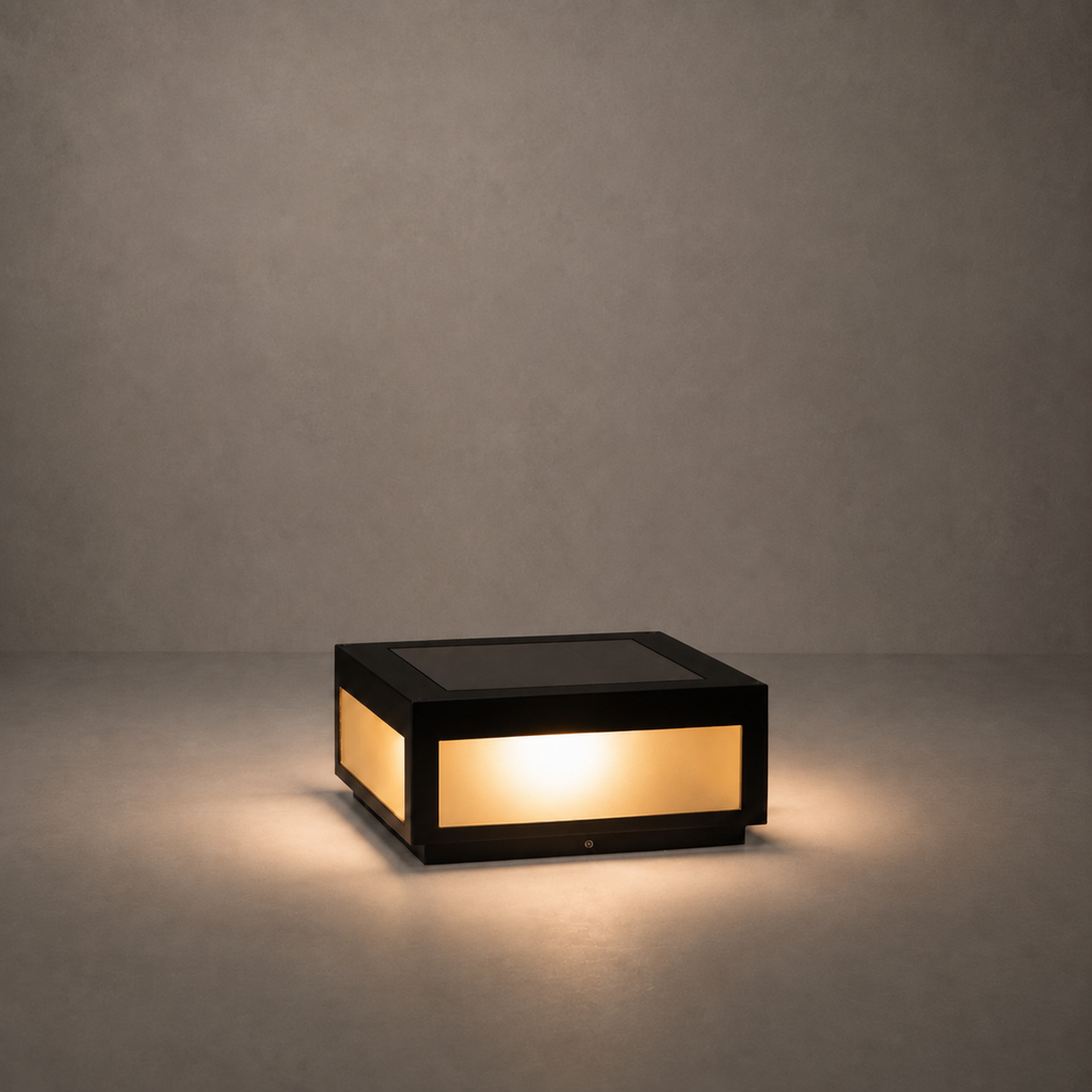W&F Collection | Cube Solar Outdoor Post Light