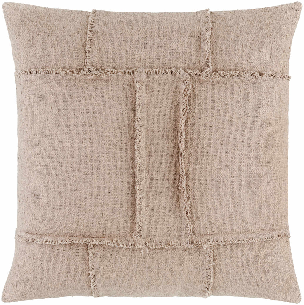 W&F Collection | Vabu Brown Cotton Throw Pillow