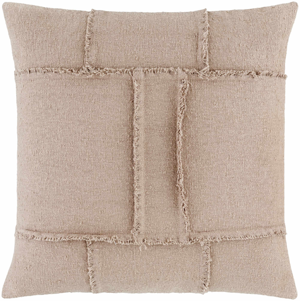 W&F Collection | Vabu Brown Cotton Throw Pillow