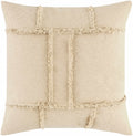 W&F Collection | Seme Beige Cotton Throw Pillow