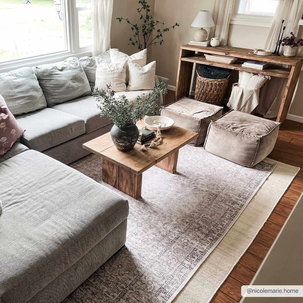W&F Collection | Cream Holi-2301 Washable Area Rug