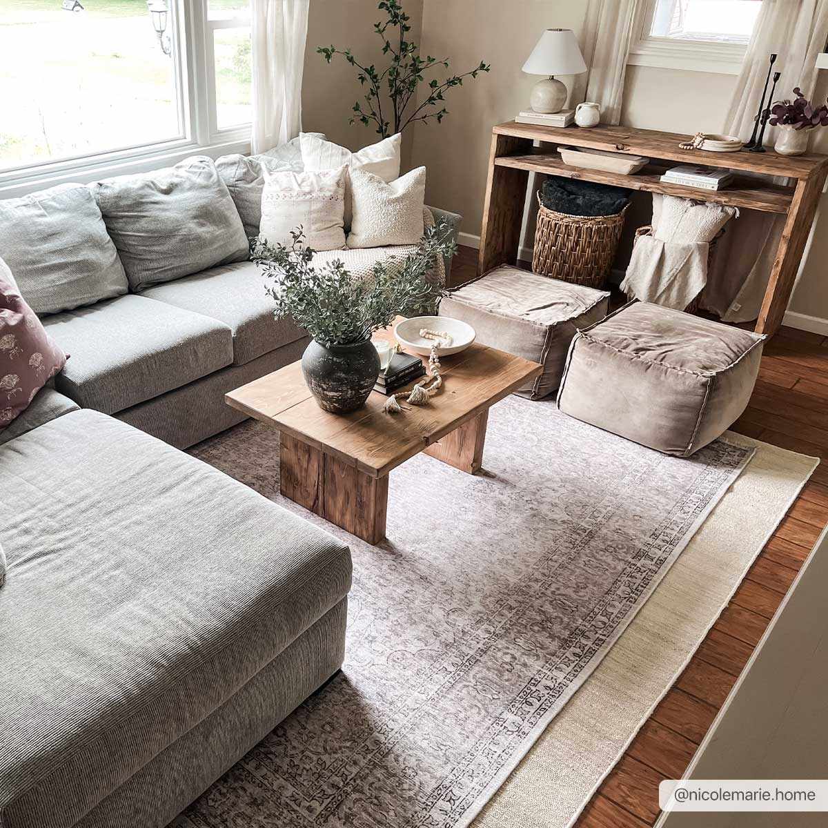 W&F Collection | Cream Holi-2301 Washable Area Rug