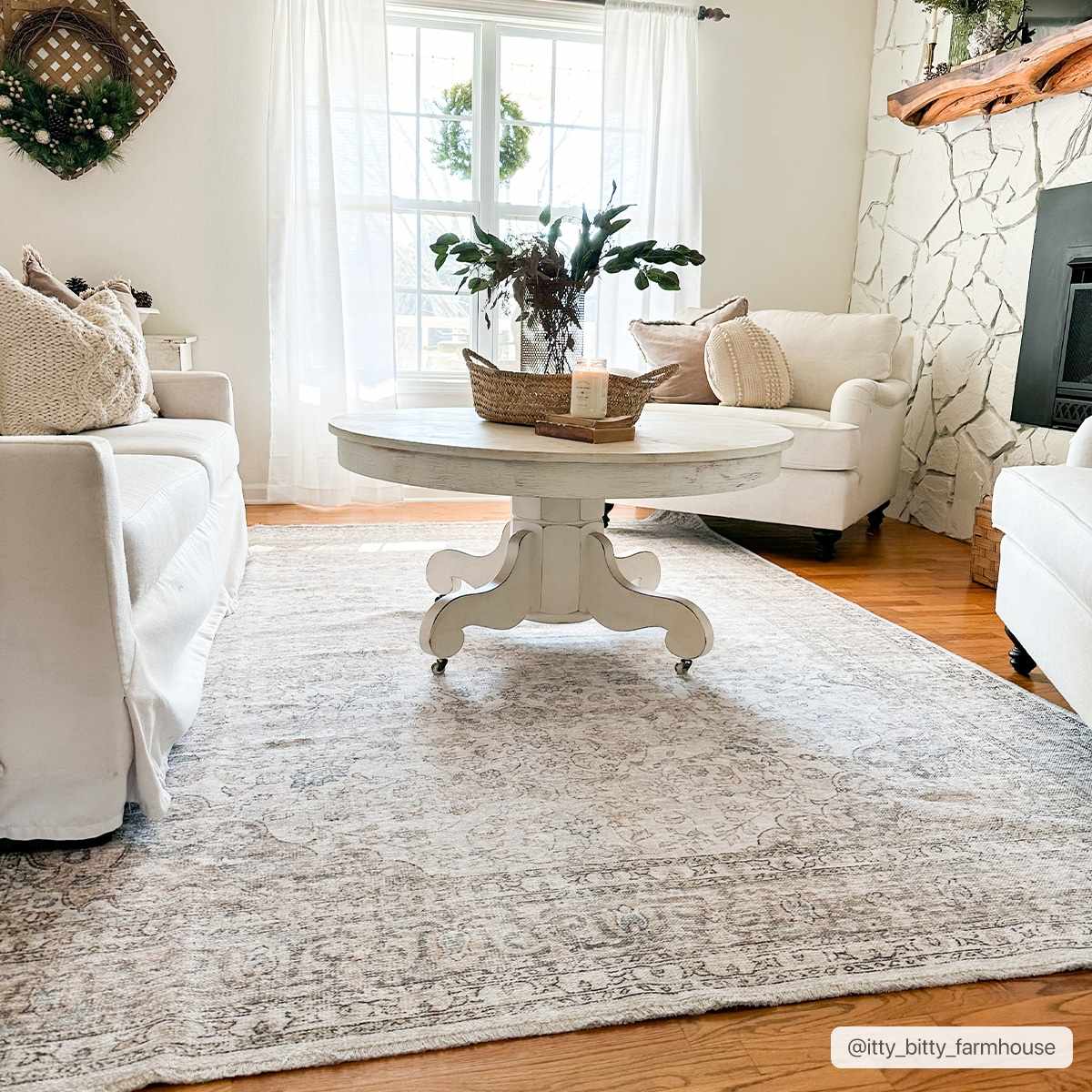 W&F Collection | Cream Holi-2301 Washable Area Rug