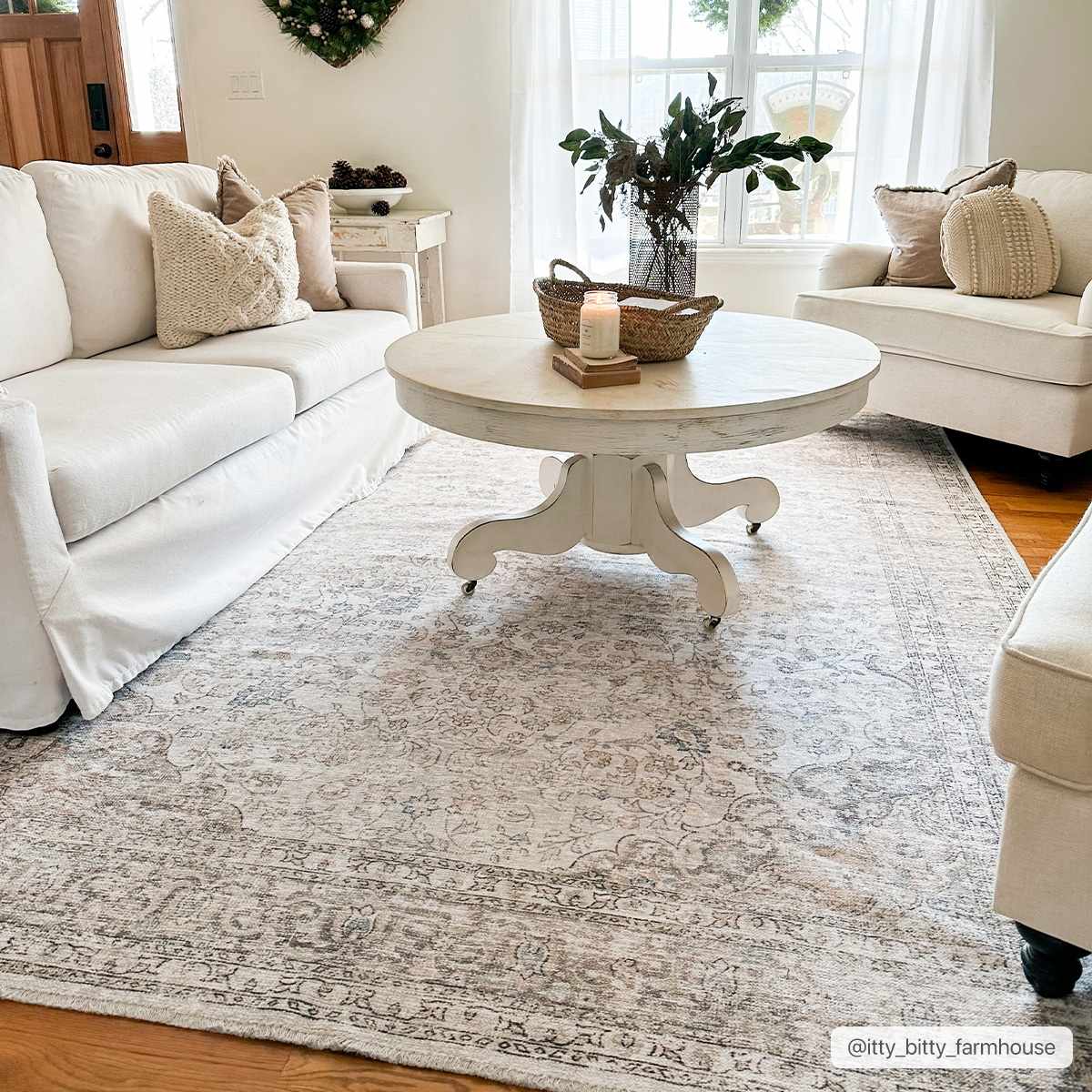 W&F Collection | Cream Holi-2301 Washable Area Rug