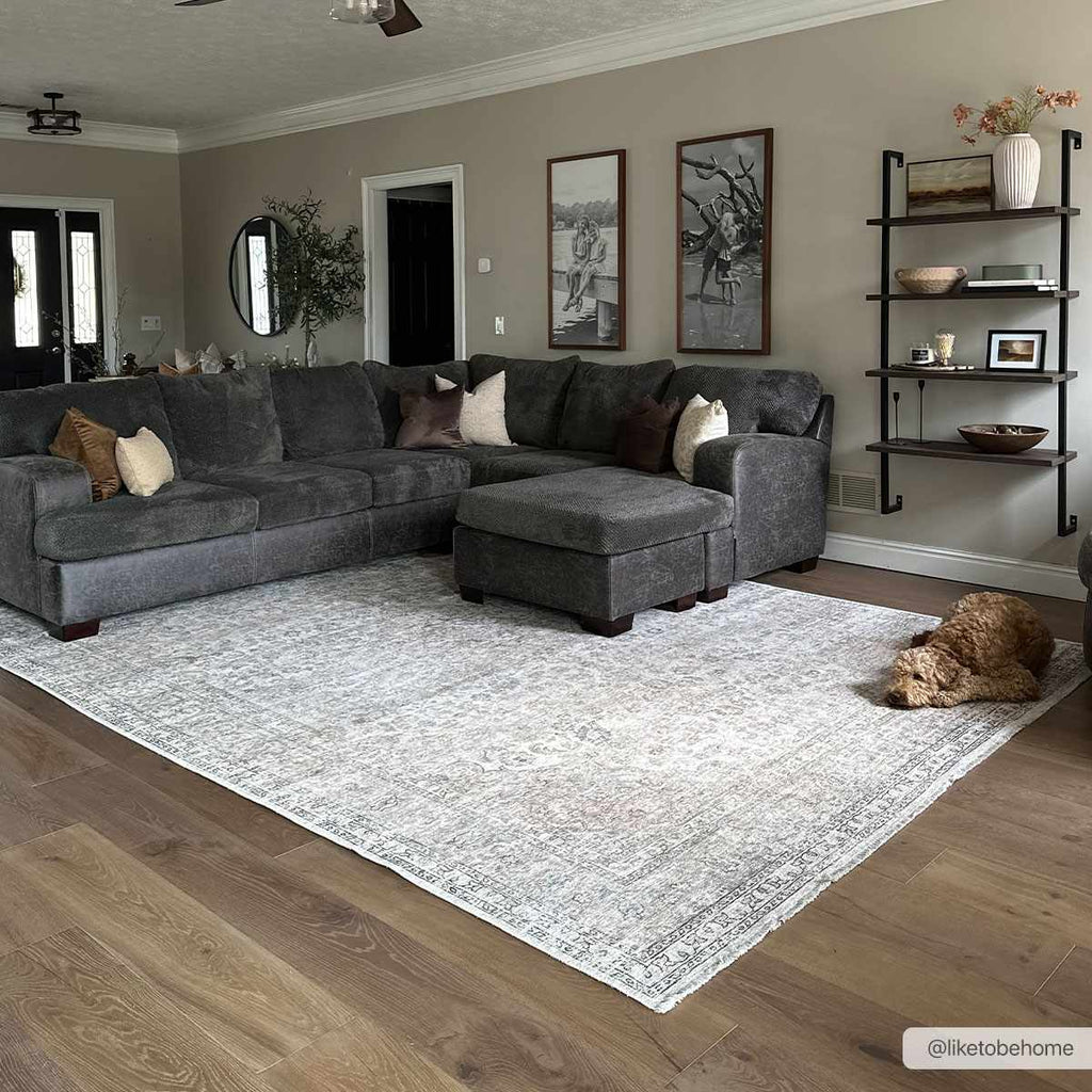 W&F Collection | Cream Holi-2301 Washable Area Rug