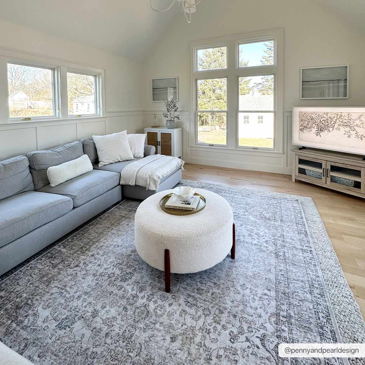 W&F Collection | Cream Holi-2301 Washable Area Rug