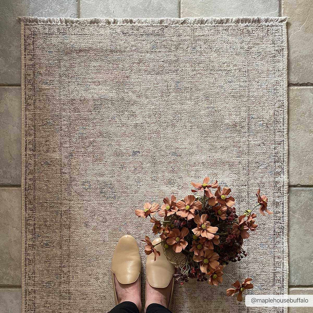 W&F Collection | Cream Holi-2301 Washable Area Rug
