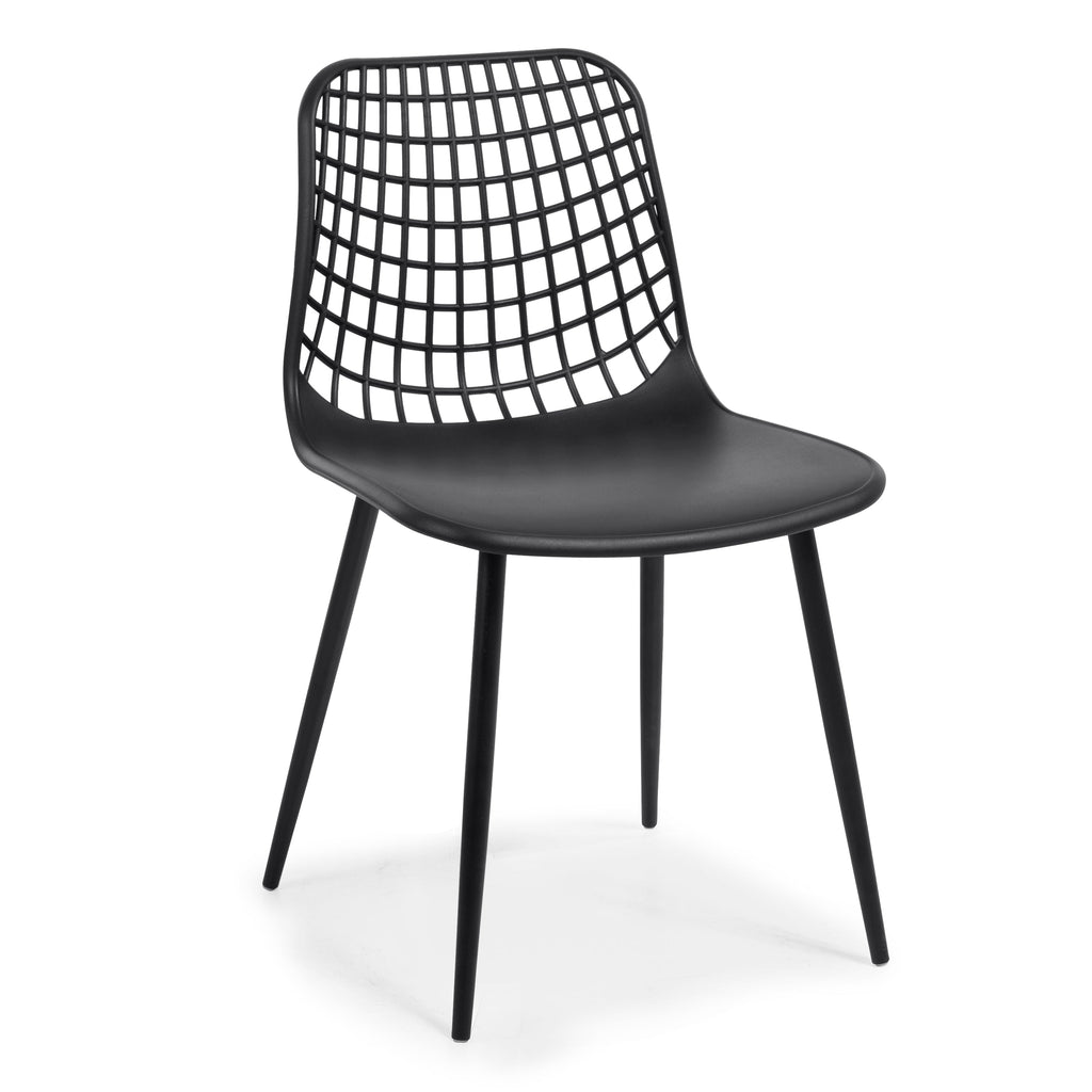 W&F Collection | Marais Dining Chair (Black, Set of 4)