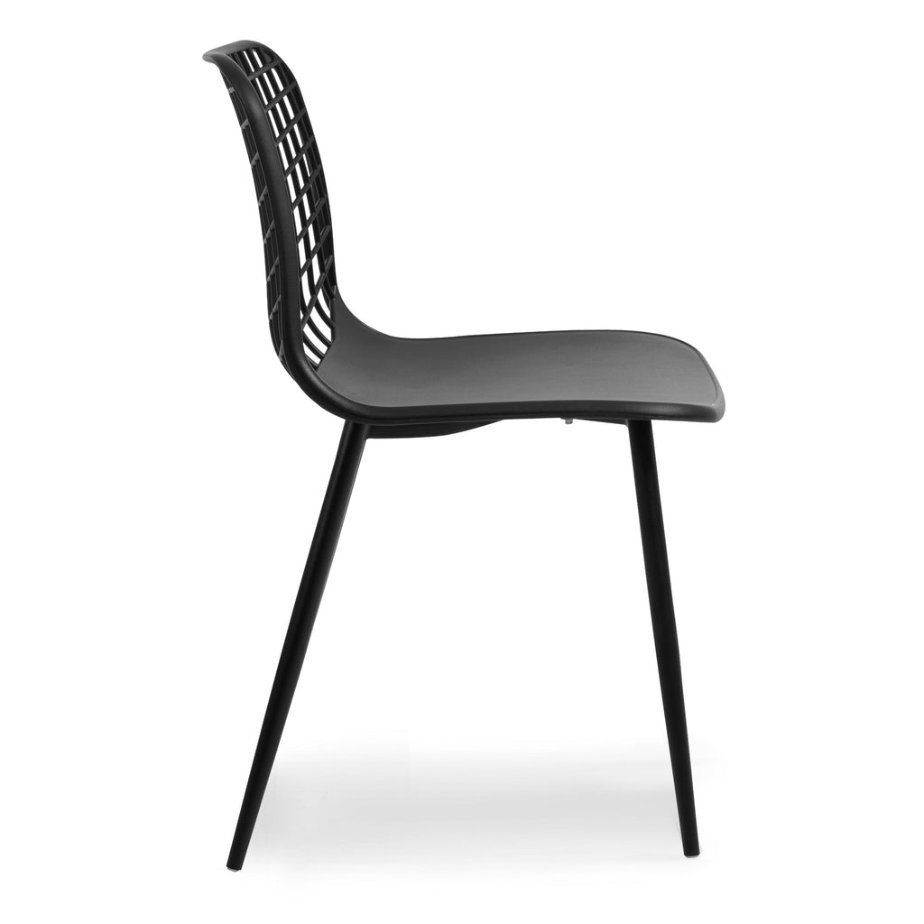 W&F Collection | Marais Dining Chair (Black, Set of 4)