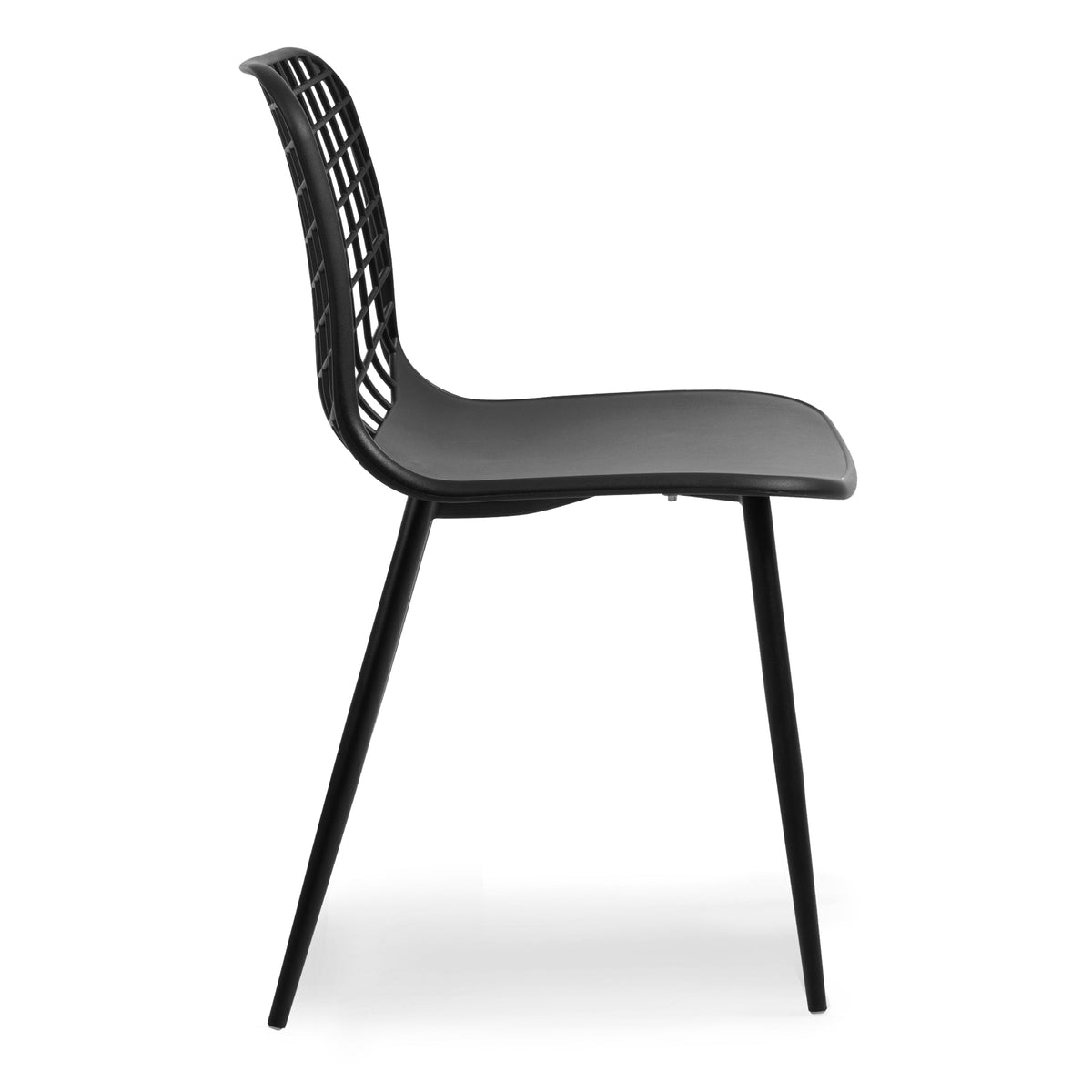 W&F Collection | Marais Dining Chair (Black, Set of 4)
