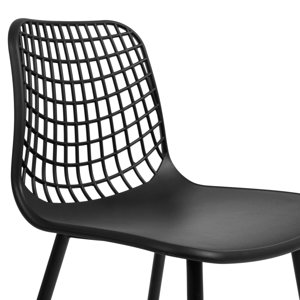 W&F Collection | Marais Dining Chair (Black, Set of 4)