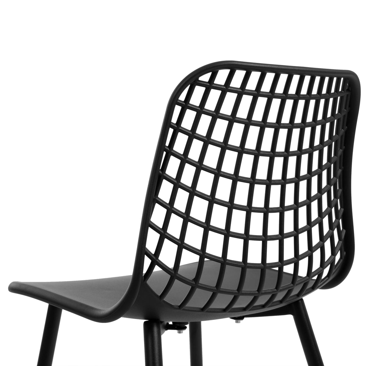 W&F Collection | Marais Dining Chair (Black, Set of 4)