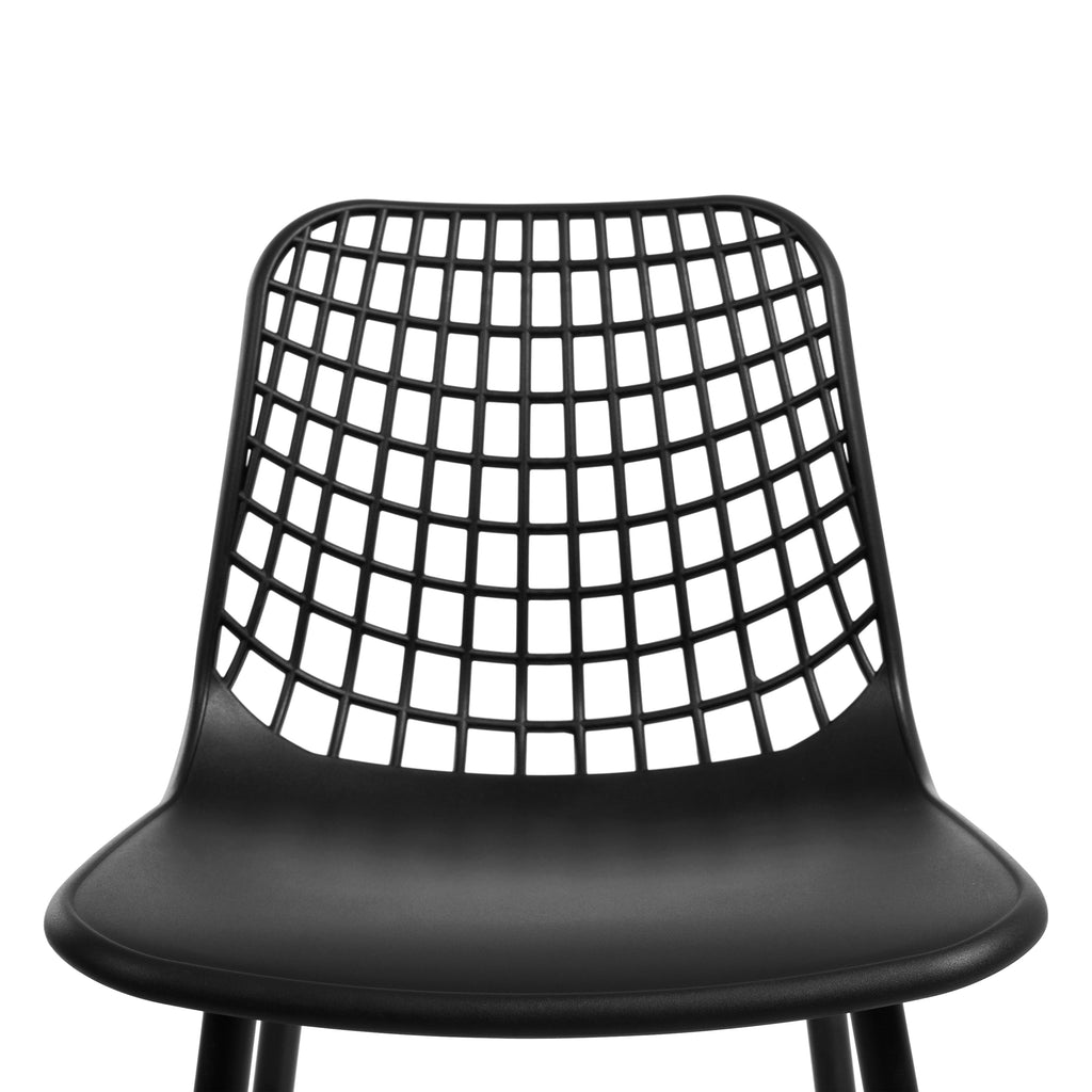 W&F Collection | Marais Dining Chair (Black, Set of 4)