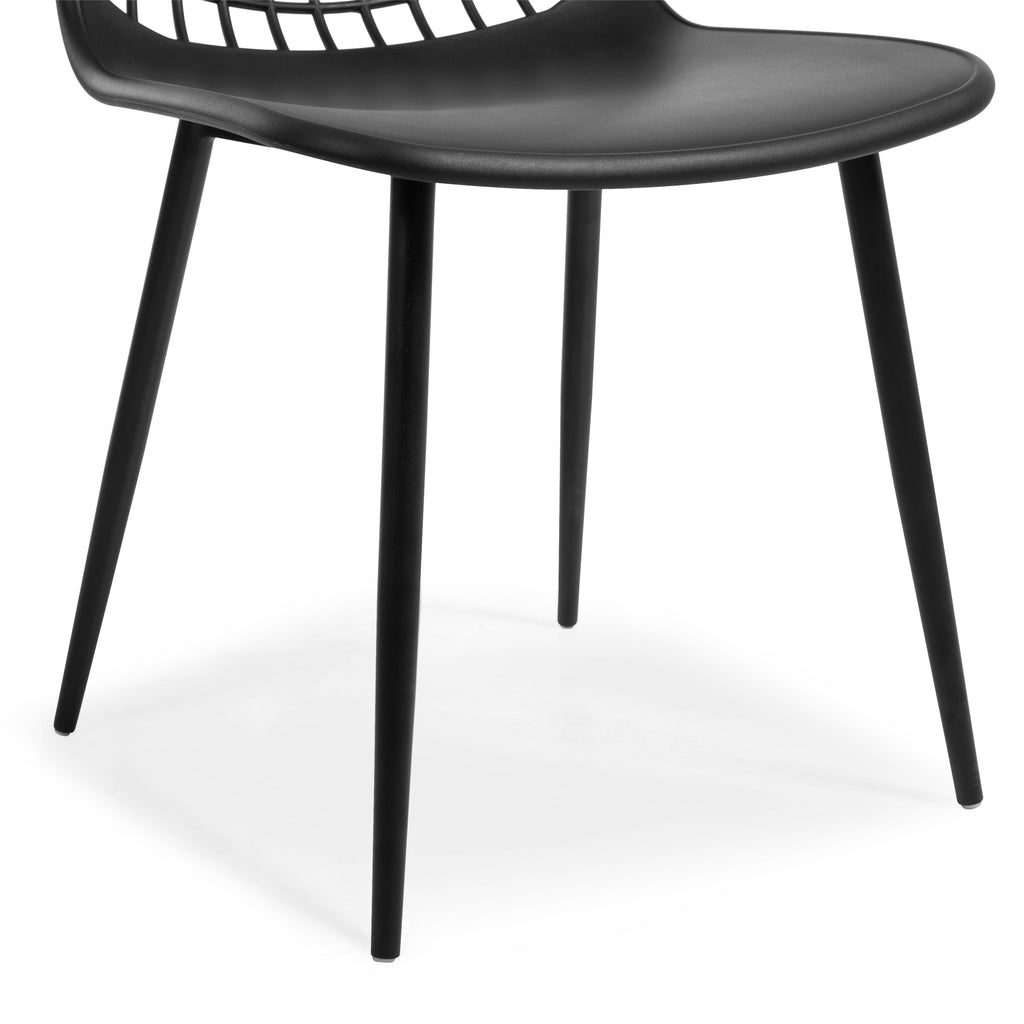 W&F Collection | Marais Dining Chair (Black, Set of 4)