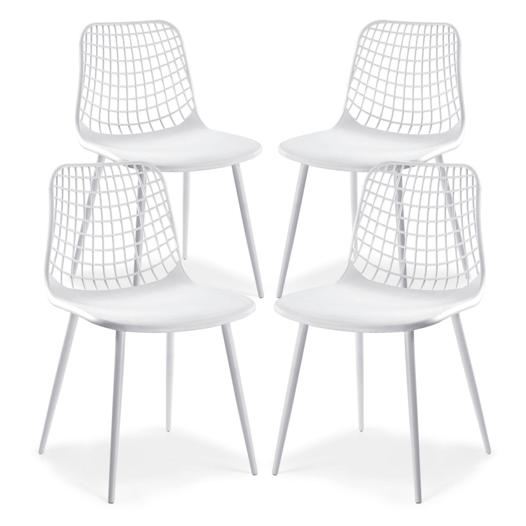 W&F Collection | Marais Dining Chair (White, Set of 4)