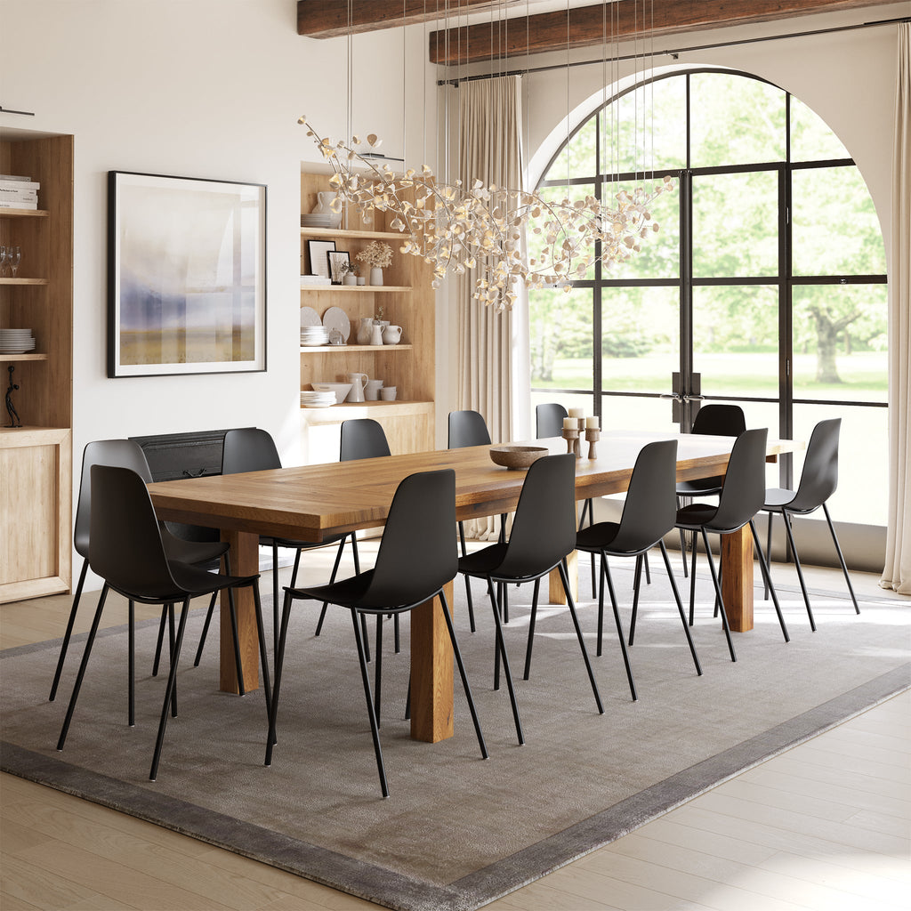 W&F Collection | Isla Dining Chair (Ebony Black, Set of 4)