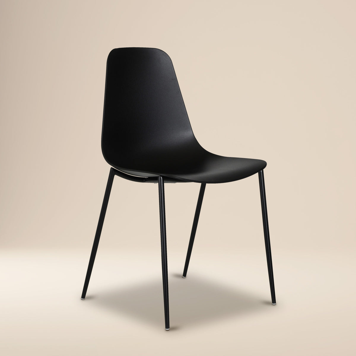 W&F Collection | Isla Dining Chair (Ebony Black, Set of 4)