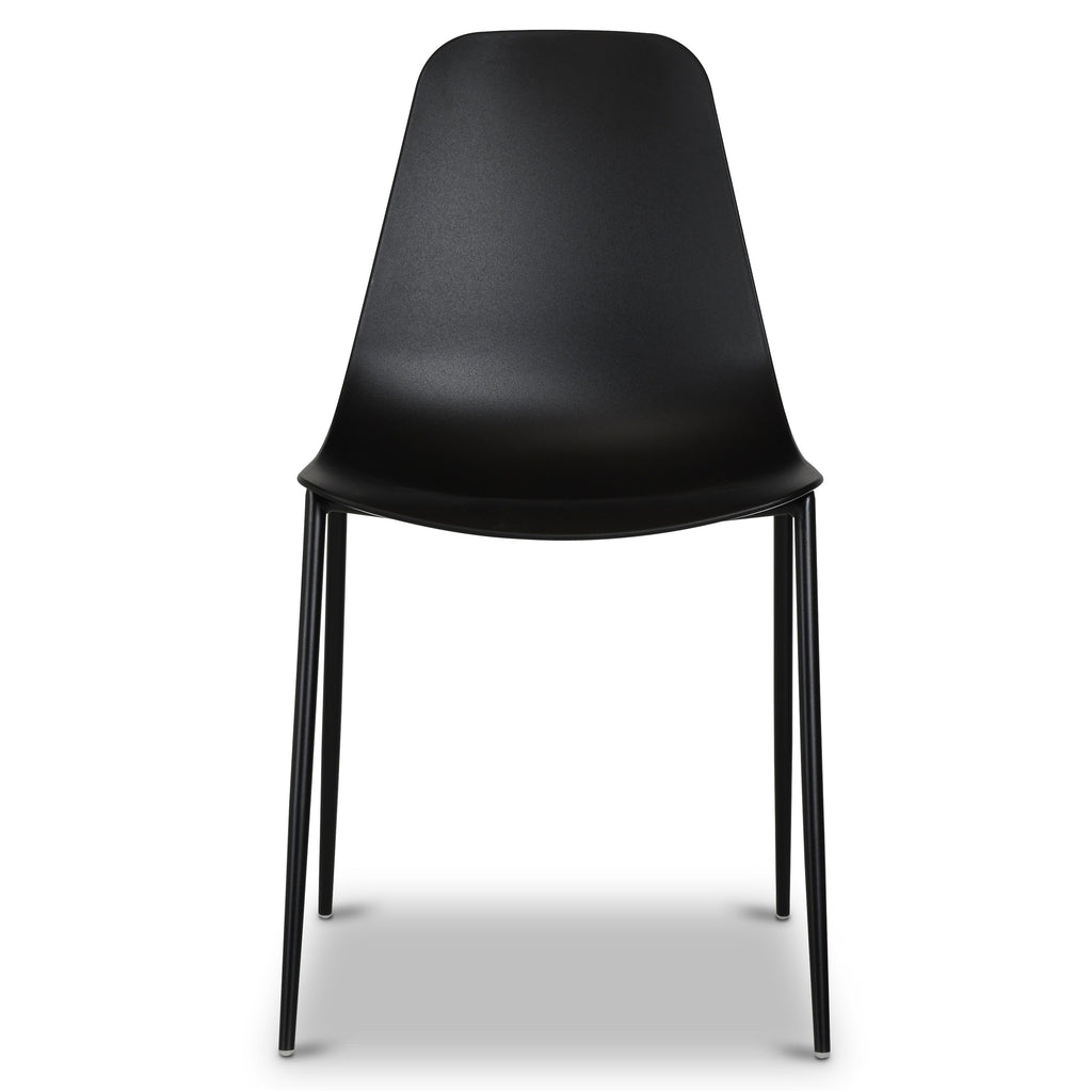 W&F Collection | Isla Dining Chair (Ebony Black, Set of 4)