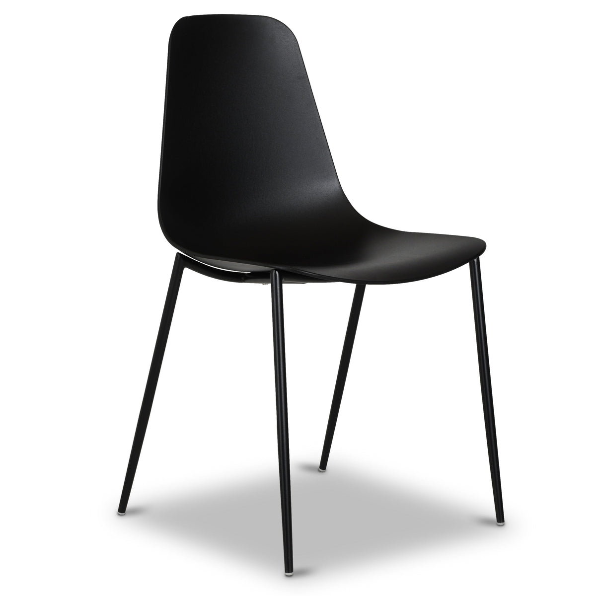 W&F Collection | Isla Dining Chair (Ebony Black, Set of 4)